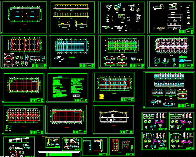 日照二层全钢结构超市图纸