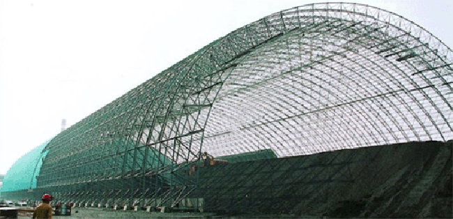 日照热电厂螺栓球网架干煤棚